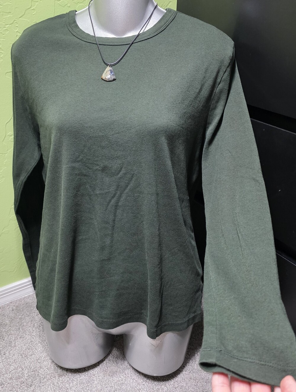 A New Day Long Sleeve Forest Green Shirt Women's Size XL